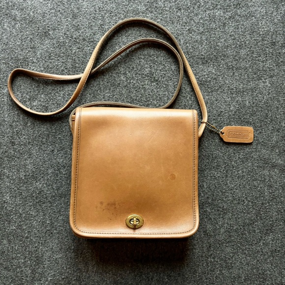 Vintage Coach Putty compact pouch crossbody purse 9620 - Picture 1 of 11